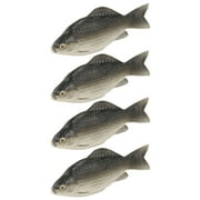 Set of 4 Realistic Fish Models for Underwater Simulation, Artificial Fish Decorations and Photography Props