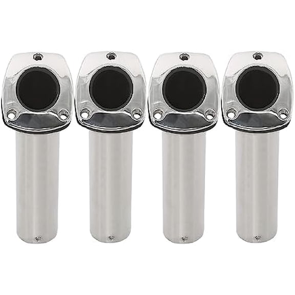 4pcs Fishing Rod Holders for Boat,Heavy Duty 316 Stainless Steel Marine Rod Holders Flush Mount 30 Degree with Liner,Gasket (Without Cap)$$Sport & Recreation Other