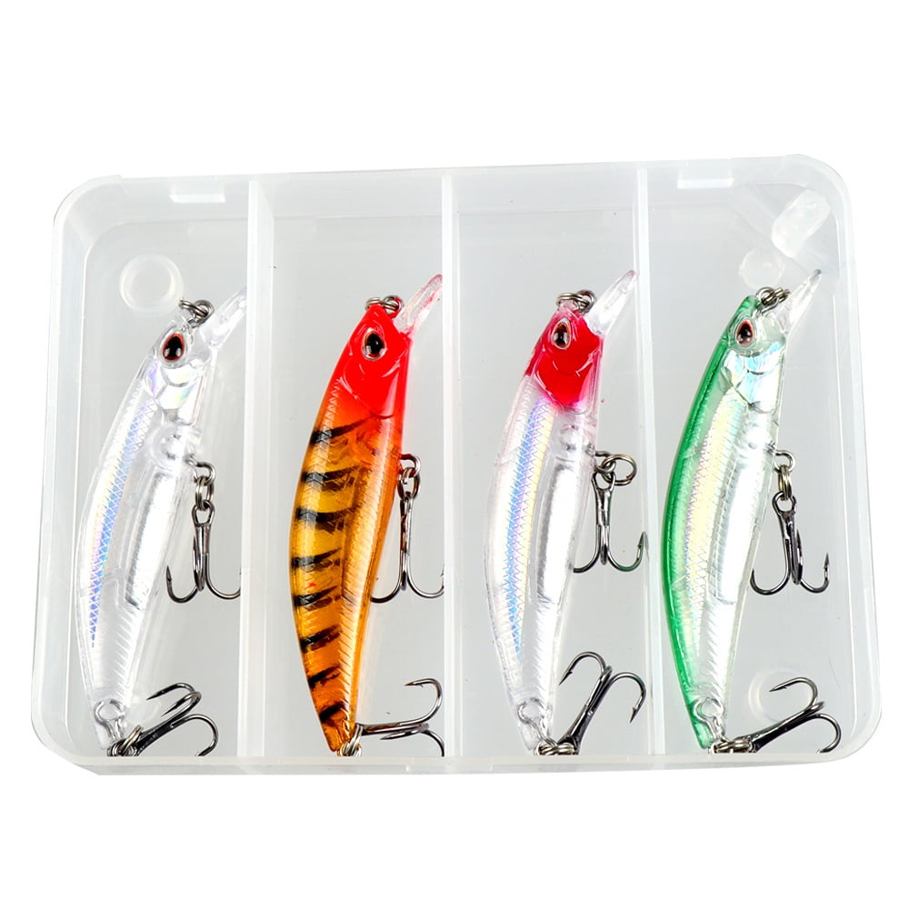 4pcs Fishing baits Equipment 6.5cm/6.5g Hard Lure Sinking for Long Casting Water