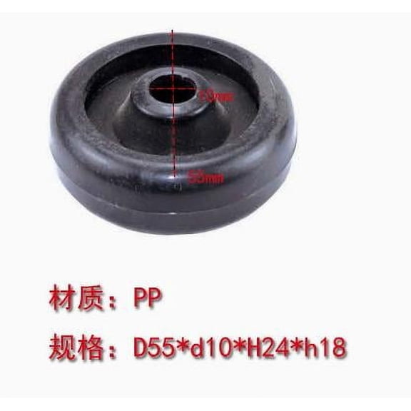 GAXIRE Fitness Equipment Replacement Roller 4-Pack Black Round Rollers Compatible with Various Machines