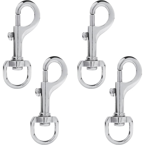 4pcs Flagpole Clips Zinc Alloy Swivel Snap Hooks for Flag Rope Dog Leash