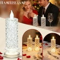thumbnail image 1 of 4pcs Flameless LED Candles, Rose Shadow LED Crystal Candle Lights, 4PCS Romantic Battery Operated Candles LED Pillar for Valentines Anniversary Wedding Christmas Decorations Home Decor (4pcs), 1 of 7