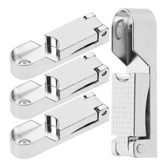 4pcs Flange Rod Holder Closet Rod Bracket End Supports Sockets Zinc Alloy Pole Sockets
