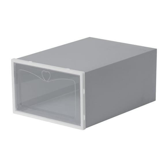 4pcs Flip Shoes Box Drawer for Case Clear Plastic Stackable Shoe Storage Organizer Containers for Women Men