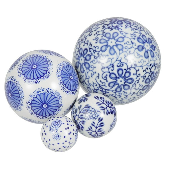 4pcs Floating Ceramic Balls Decorative Porcelain Balls Floating Ceramic Orbs Spheres