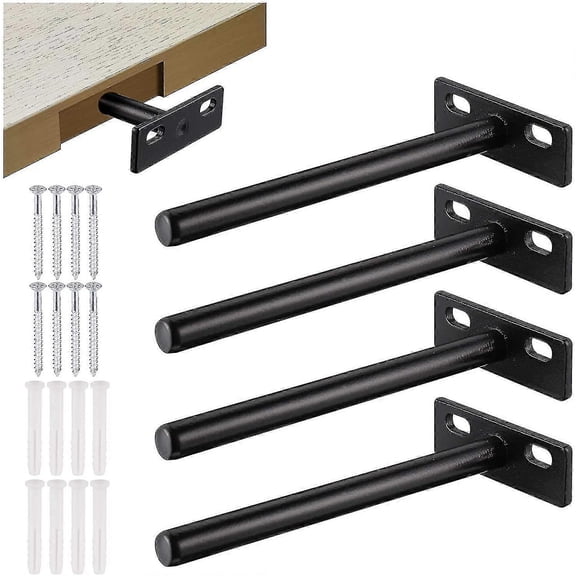 4pcs Floating Shelf Bracket, Metal Invisible Shelf Bracket, Heavy Duty Hidden Shelf Bracket,10mm8700521959413
