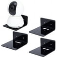 thumbnail image 1 of 4pcs Floating Wall Shelves Black Acrylic Shelves Small Shelf Display Hanging Shelves, 1 of 9