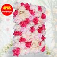 thumbnail image 1 of 4pcs Flower Panels Artificial Flowers Wall Screen Romantic Floral Backdrop 4pcs Handmade Artificial Flower Wall Panel Wedding Venue Floral Decor 40x60cm Flower Panel Artificial Flower Wall Fake Flower, 1 of 12
