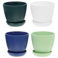 4pcs Flower Pots Plastic Flowers Planting Pot Gardening Succulent