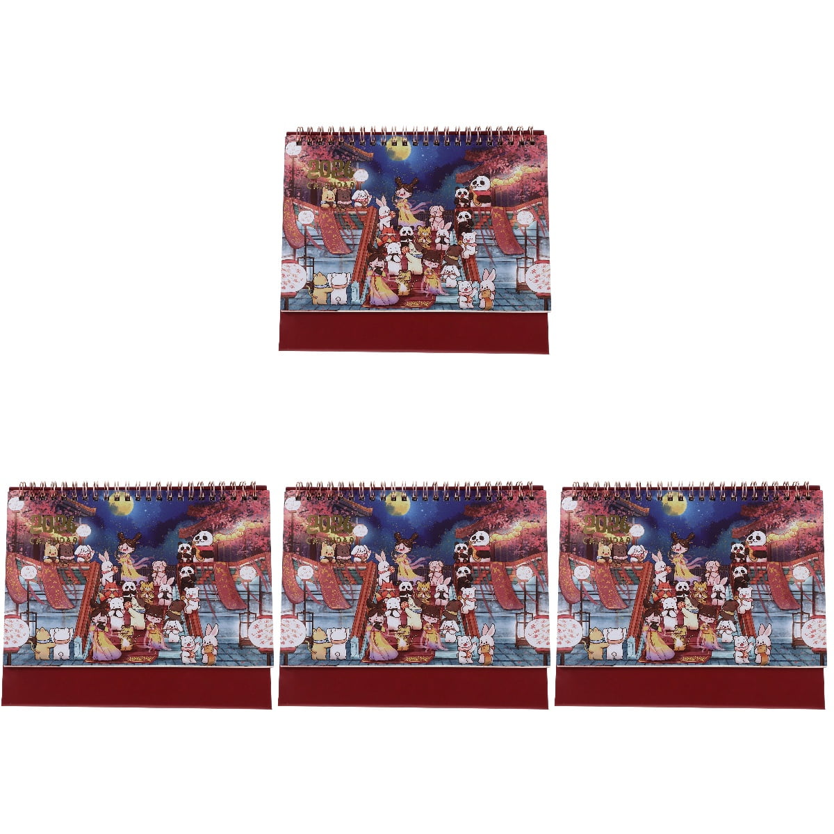 4pcs folding bottom calendar planner time schedule calendar 2024