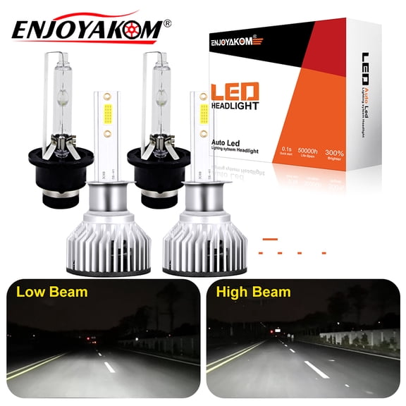 4pcs For BMW MOTORCYCLE TSX 2004 2005 LED High Beam Bulbs HID Low Beam Headlights 6000K White