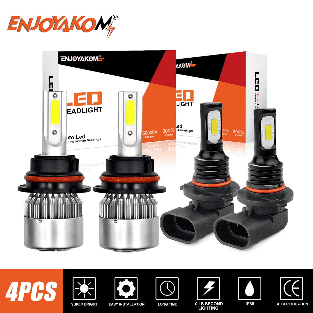 4pcs For Ford F250F550 19992004 Combo High Beam Low Beam Fog Light