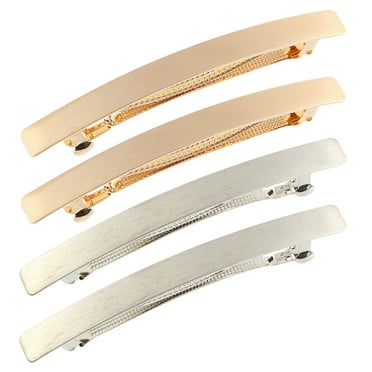 4pcs French Hair Clips Metal Automatic Clasp for