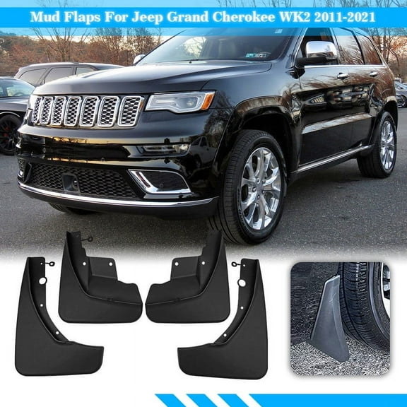 4pcs Front & Rear Mud Guard for Jeep Grand Cherokee WK2 2011-2021, Fender Flaps Splash Mudflaps Mud Guards Flares Mudguard Auto Accessories