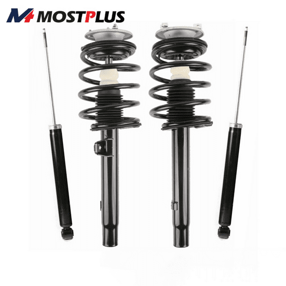 MOSTPLUS Set(4) Front & Rear Shock Struts Absorbers Assembly for 01-05 BMW 325Ci 330i 330Ci