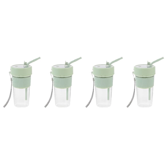 Toyandona Portable Rechargeable Juicer Green Cup for Kitchen Use with Leak-Proof Lid 4Pcs