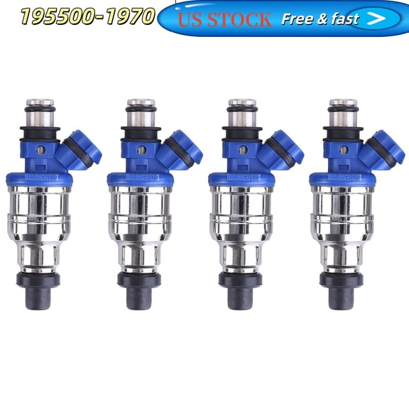 4pcs Fuel injectors 195500-1970 Compatible for Mazda Miata 1.6L 1990-1993