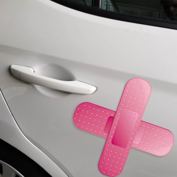 4pcs Funny Car Bandage Aid Sticker for Cars Damage, 2.7×10in Giant Car Decals for Cover Dent Crack and Scratch, Cars Bumper Sticker, Large Vehicle Body Bandage