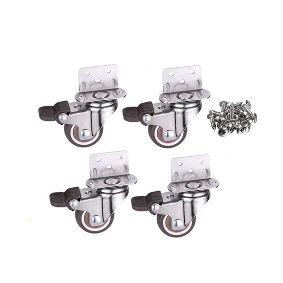 4pcs Furniture Caster Wheels Heavy Duty Universal Carriage Wheel for Baby Crib Bed Cart Trolley Wheelchair Office Chair