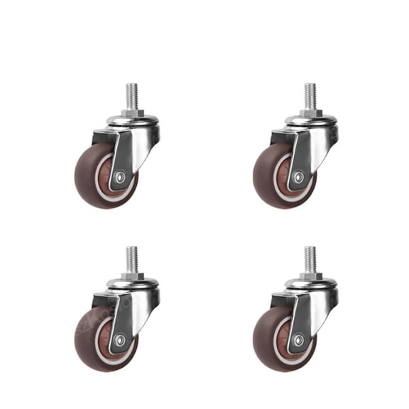 4pcs Furniture Casters Wheels Soft Rubber Swivel Caster Quite Roller For Trolley Baby Crib Bed Household Accessory