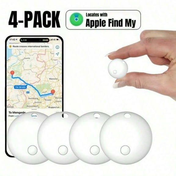 4pcs GPS Smart Tracker Tracking In Real Time, No Installation Required, Battery Powered, Non-Rechargeable Button Battery, Wireless