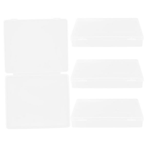 4pcs Clear Plastic Case for Game Cards Poker Cards Transparent Storage Boxes Card Carrying Case