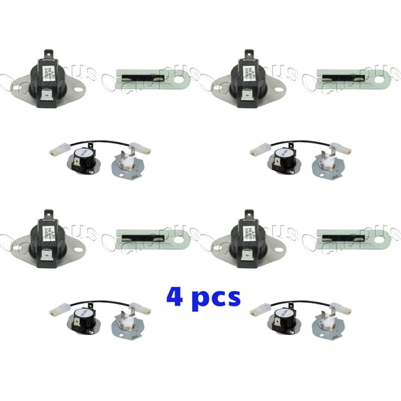 4pcs Gas Dryer Thermostat Kit Fits Whirlpool Kenmore W10480709 3387134 3392519