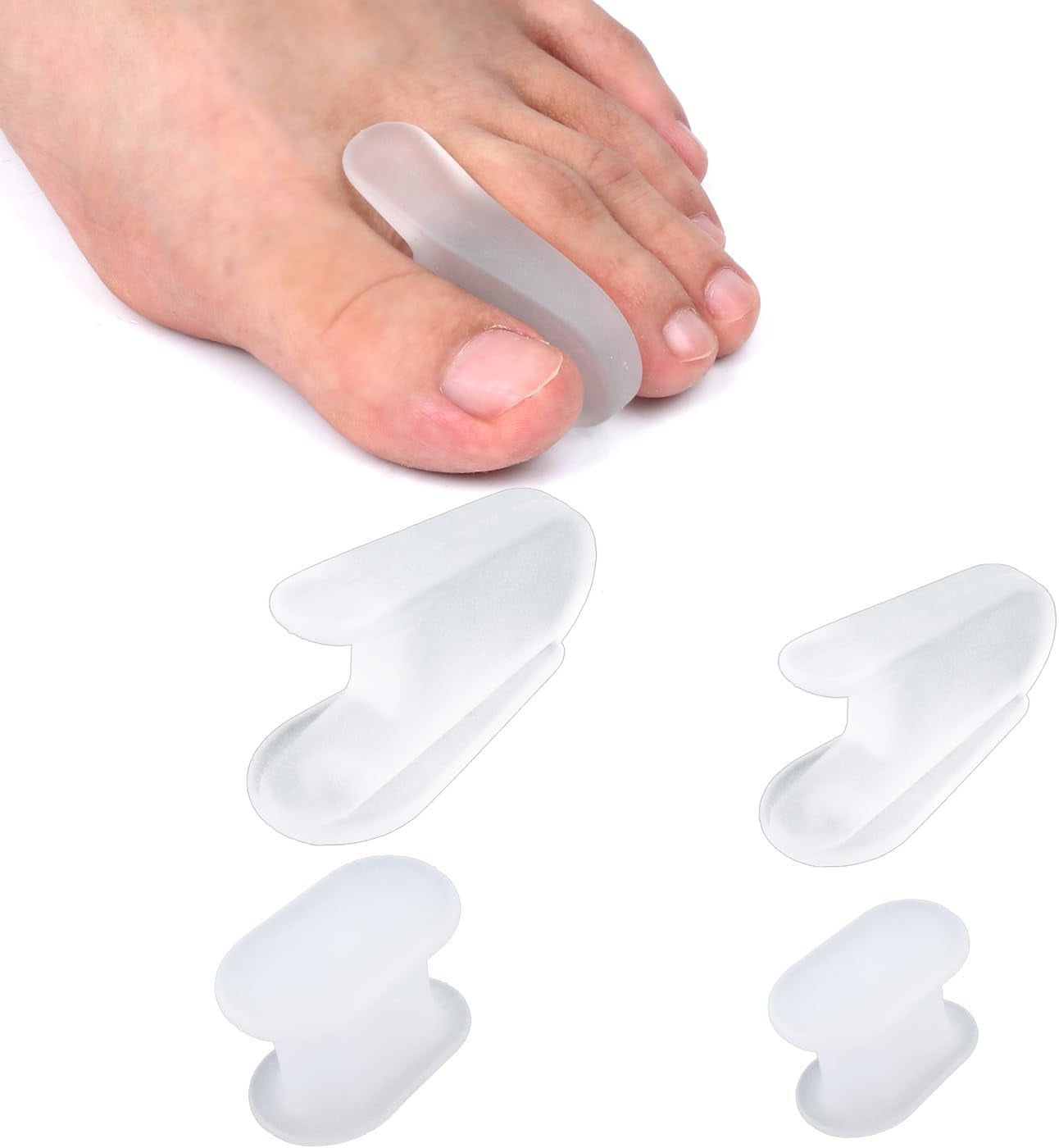 4pcs Gel Toe Separators, Toe Straighteners for Big Toe Soft Silicone ...