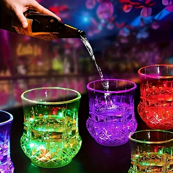 4pcs Glow in the Dark LED Light-Up Beer Mugs Set | Color-Changing Party Cups for Birthday, Christmas, Disco & Valentine'S Decor