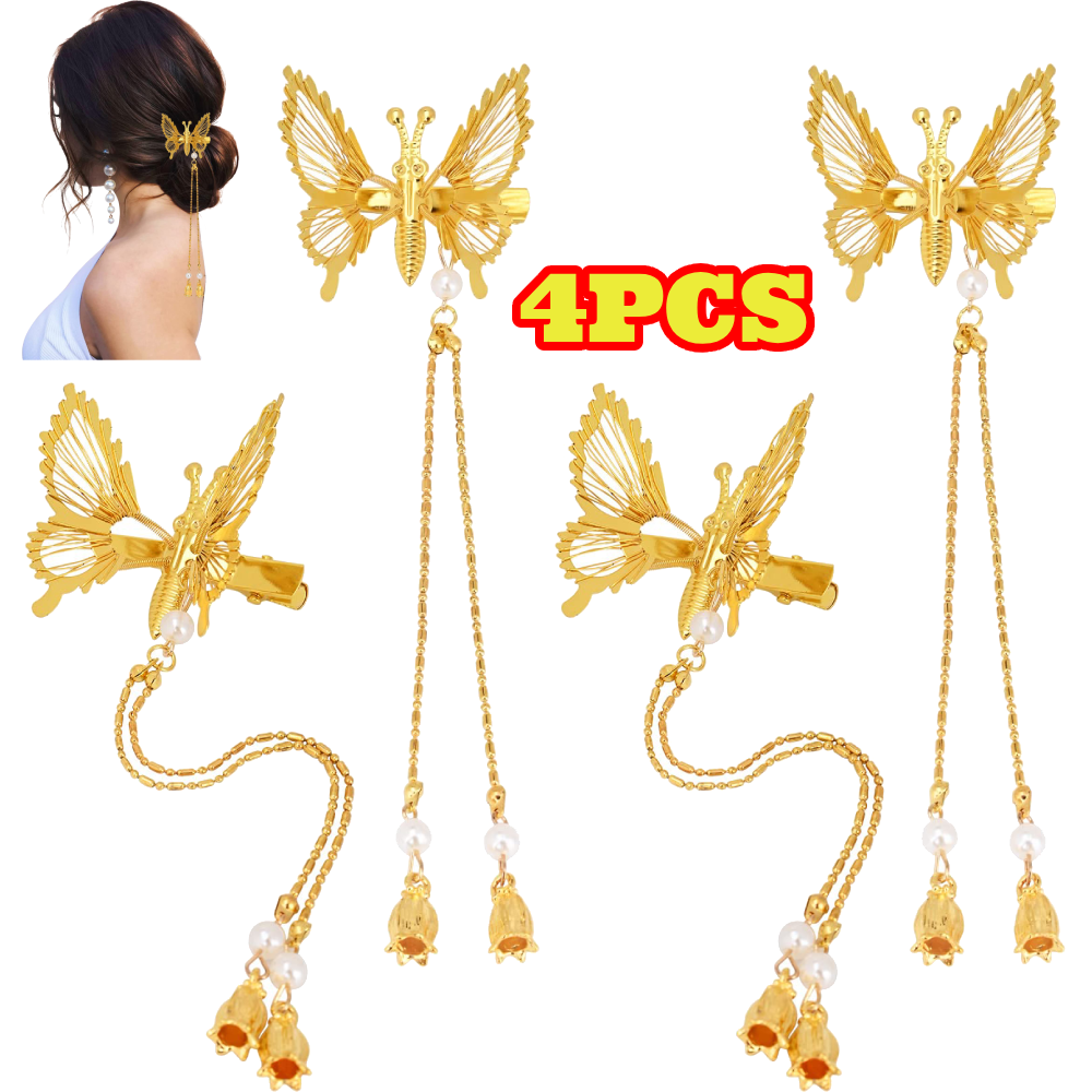 Small Gold Butterfly Clips display picture 2