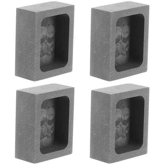 4pcs Graphite Mold Ingot Mold Metal Casting Smelting Mold Jewelry Making Supply