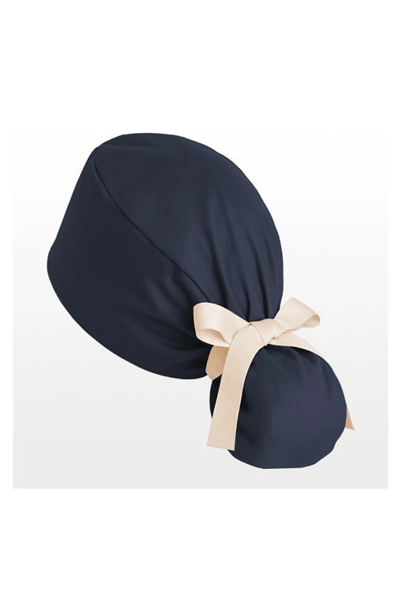 4pcs Green Scrub Caps Dental Ponytail Nursing Hats Women Pediatric Cap Satin Lining Aesthetic Silky Ponytail Scrub Caps For Long Hair