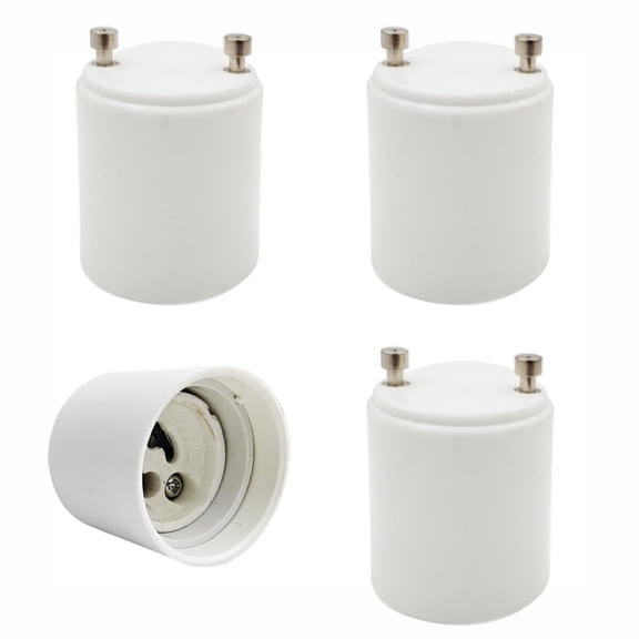 4pcs Gu24 to Gu10 Light Socket Adapter White Ceramic Holder 100-250V AC