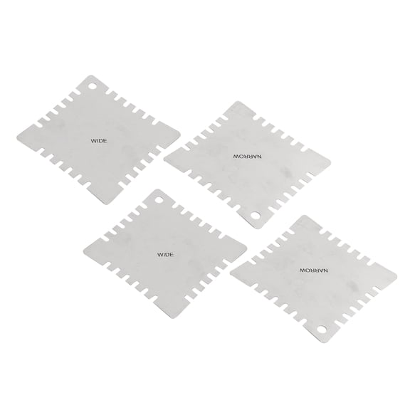 4pcs Guitar Notched Radius Gauge Stainless Steel Fingerboard Fretboard Gauges for Guitar Bass