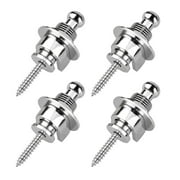 4pcs Guitar Strap Lock Button, EEEkit Security Straplock Buckle Set, Straps Retainer Quick Release Metal End Pin Locking