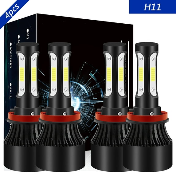 4pcs H11 High/Low Beam for Dodge Grand Caravan 2011-2020 LED Headlight Bulbs 6000K White
