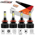 thumbnail image 1 of 4pcs H11 LED Headlight Bulb KIt H8 H9 High Low Beam For Toyota Prius 2010 2011 Super Bright 6000K White, 1 of 10