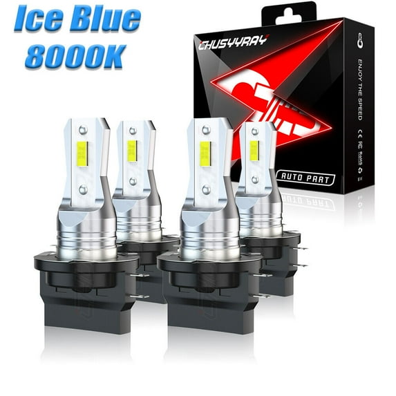 4pcs H11B LED Headlight Bulbs H11b Low Beam Ice Blue 8000K Plug&Play