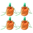 4pcs Halloween Candy Bag Gift Pouch Velour Drawstring Bag Party Favors