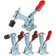 thumbnail image 1 of 4pcs Hand Tool 201B Toggle Clamp 198Lbs Antislip Red Horizontal Clamp 201-B Quick Release Tool, 1 of 7