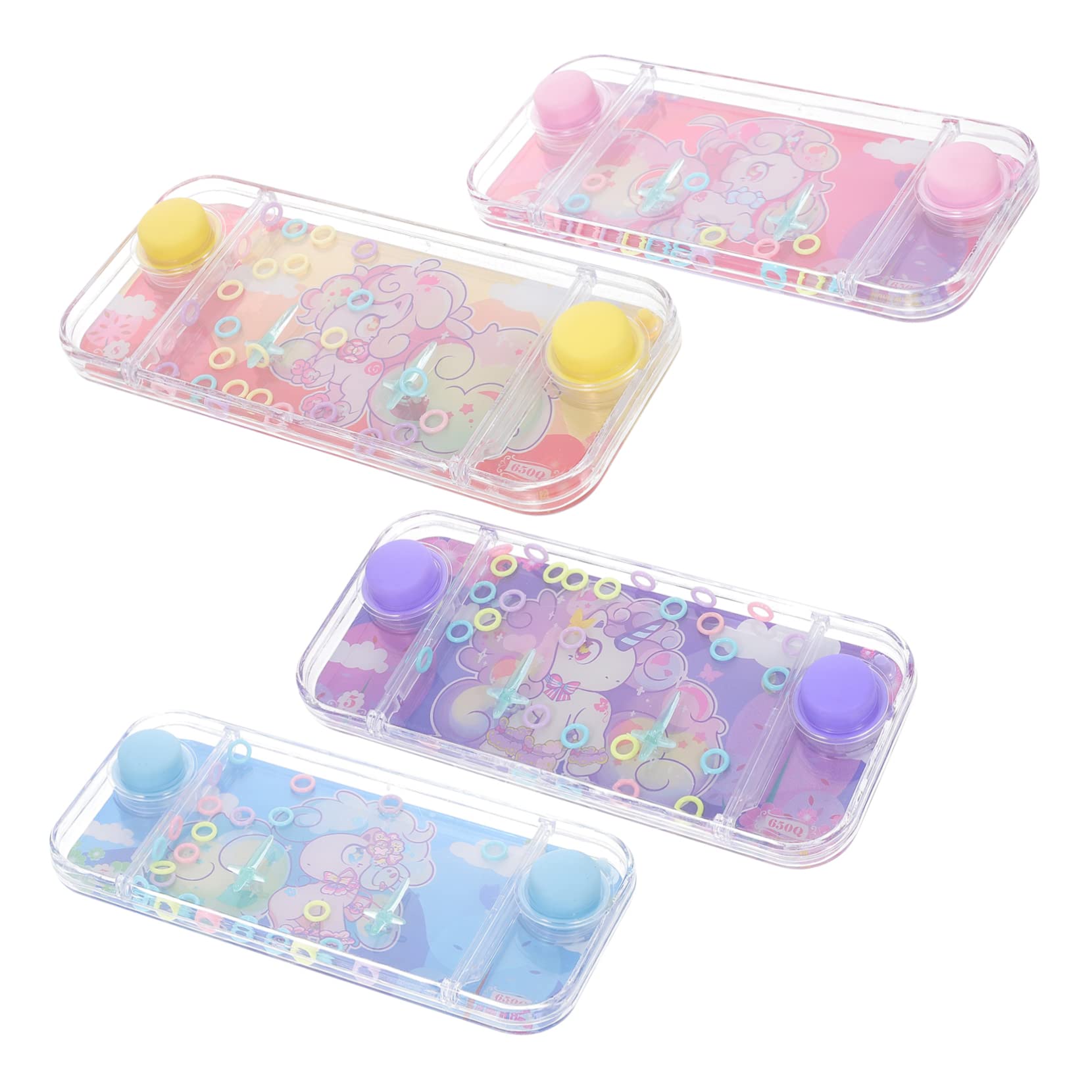 4pcs Handheld Water Games, Cute Unicorn Water Ring Toss Handheld Game ...