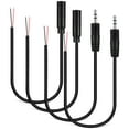4pcs Headphone Extension Cable Single Female and Male Connection Port