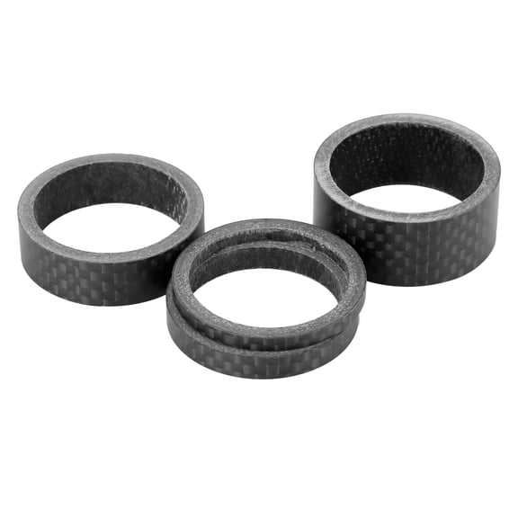 4pcs Headset Spacer Matte Black Carbon Fiber Handlebar Stem Spacers Fit 1 1/8 Inch Stem for Bikes Bicycle 3 5 10 15mm