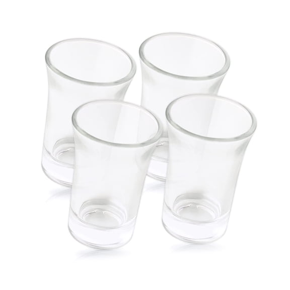4pcs Heavy Base Shot Glasses 50ml Unbreakable Whiskey Wine Glasses Shatterproof Drinking Cup Beer Mugs for Bar Party