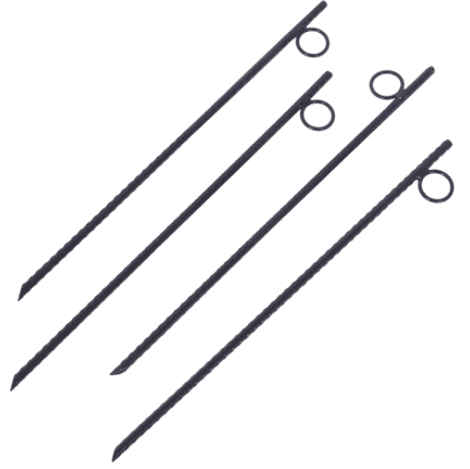 4pcs Heavy Duty Rebar Stakes 3/8"x18" with Loop for Tent Canopy