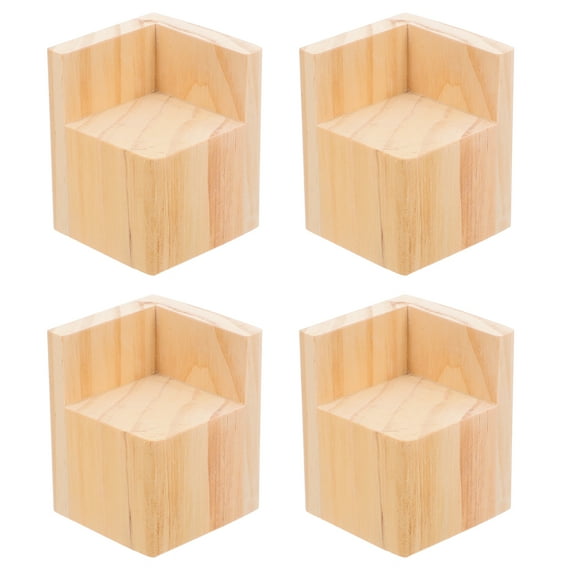4pcs Heavy Duty Square Furniture Risers for Sofas, Desks, Tables & Chairs - Wood Leg Extenders to Raise Furniture Height