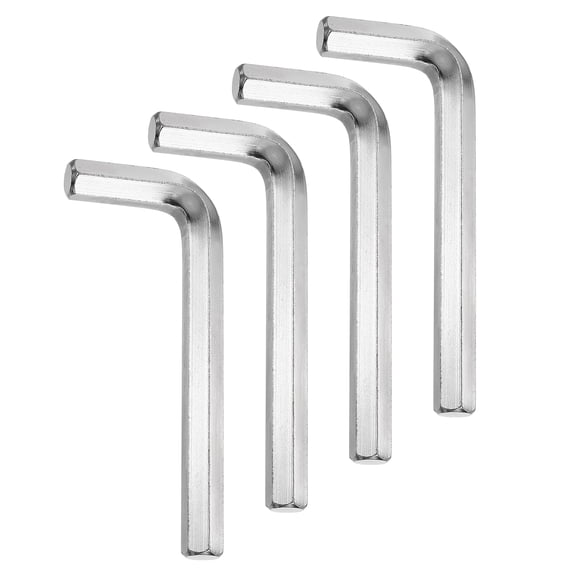 4pcs Hex Key Wrench 1/2" 45# Steel L-Shape Hexagon SAE Wrenches Repairing Tool for Home DIY Bike Motorcycle Repair, Silver