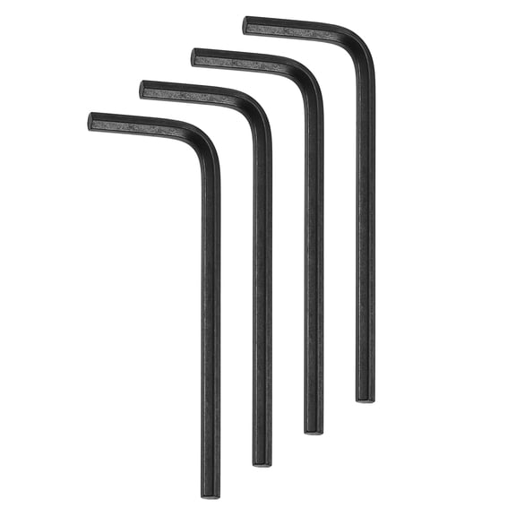 4pcs Hex Key Wrench 7/64" 45# Steel L-Shape Hexagon SAE Wrenches Repairing Tool for Home DIY Bike Motorcycle Repair, Black