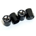 thumbnail image 1 of 4pcs Hex Mickey Mouse Car Wheels Tire Air Valve Caps Stem Dust Cover Decor Black, 1 of 5