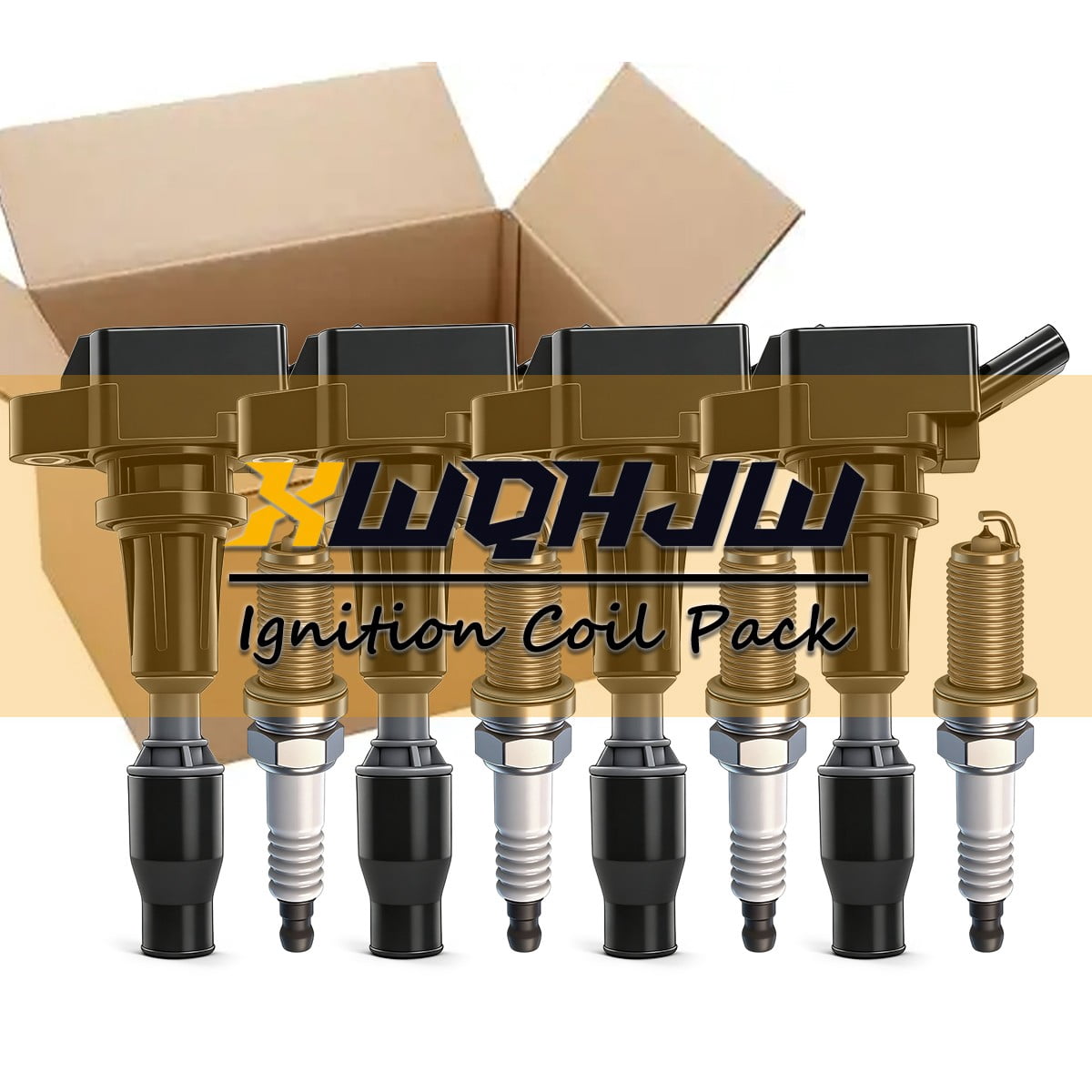4 Ignition Coil & 4 Iridium Spark Plug for Hyundai Tucson Santa Fe Sportage